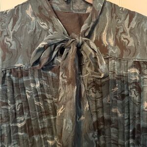 Elegant Tie-Neck Blouse